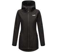 MARIKOO Damen Übergangsjacke Outdoor Windbreaker Regen Fleece Jacke Gefüttert Kapuze XS - XXL HONIGBEERE (DE/NL/SE/PL, Alphanumerisch, S, Regular, Regular, Schwarz)