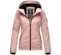 MARIKOO Damen Übergangsjacke Outdoor Windbreaker Regenjacke Fleece Jacke Gefüttert Kapuze XS - XXL BROMBEERE (DE/NL/SE/PL, Alphanumerisch, XXL, Regular, Regular, Powder Rose)