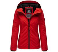 MARIKOO Damen Übergangsjacke Outdoor Windbreaker Regenjacke Fleece Jacke Gefüttert Kapuze XS - XXL BROMBEERE (DE/NL/SE/PL, Alphanumerisch, XS, Regular, Regular, Rot)