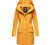 MARIKOO Damen Übergangsjacke Softshellmantel atmungsaktiv mit Kapuze Mayleen Amber Yellow Gr. XXL