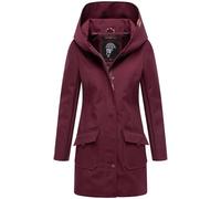 Wasserdichter Softshell-Mantel lang mit Kapuze "Mayleen" Wine XXXL
