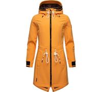 MARIKOO Damen Übergangsjacke Softshellmantel mit Kapuze Mount Furnica Apricot Sorbet Gr. XXL