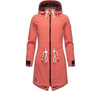MARIKOO Damen Übergangsjacke Softshellmantel mit Kapuze Mount Furnica Rouge Gr. S