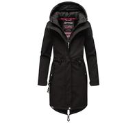 MARIKOO Damen Übergangsjacke Softshellmantel mit Kapuze Mount Presanella Black Gr. S