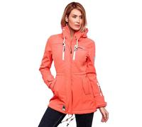 MARIKOO Damen Übergangsjacke Softshellmantel mit Kapuze Zimtzicke Coral Gr. M