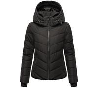 MARIKOO Damen Übergangsjacke Steppjacke Winterjacke gesteppt Outdoorjacke Kapuze, Stehkragen, Gefüttert, Material, Vegan Samuiaa XS - 3XL (DE/NL/SE/PL, Alphanumerisch, S, Regular, Regular, Schwarz)