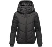 MARIKOO Damen Übergangsjacke Steppjacke Winterjacke gesteppt Outdoorjacke Kapuze, Stehkragen, Recyceltes Material Nayanaa XVI XS - XXL (DE/NL/SE/PL, Alphanumerisch, L, Regular, Regular, Schwarz)