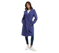 MARIKOO Damen Übergangsmantel (XS-3XL) - Eleganter Wickel Mantel mit Taillengürtel, Oversized Hood Kapuze, Warme Jacke Frauen - N046 (M, BlueViolet)