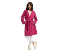 Kurzmantel MARIKOO "Kailii", Damen, Gr. XS, rosa (sweet berry), 90% Polyester, 10% Viskose, Mäntel, Eleganter Wickel Mantel mit Taillengürtel und Oversized Hood Kapuze (54516139-XS) sweet berry