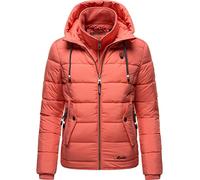 MARIKOO Damen warme Winter Steppjacke mit Kapuze Taisaa Prc Rose Coral Gr. M