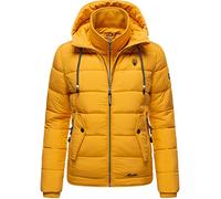 MARIKOO Damen warme Winter Steppjacke mit Kapuze Taisaa Prc Yellow Gr. S
