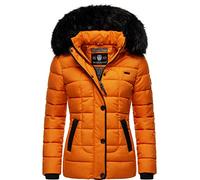 MARIKOO Damen warme Winter-Steppjacke Unique mit Kunstfellkapuze | Länge: normal | Wärmegrad 3 von 3 - für kalte Wintertage | gefütterte Kapuze | leicht taillierter Schnitt