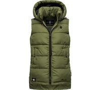 MARIKOO Damen warme Winter Steppwese mit Kapuze Zarinaa Dusty Olive Gr. XS