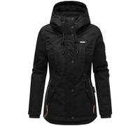 Winterjacke MARIKOO "Bikoo", Damen, Gr. XS (34), schwarz, Oberstoff: 100% Baumwolle, Futter: 100% Polyester, Wattierung: 100% Polyester, Ärmelfutter: 100% Polyester, figurumspielend hüftbedeckend, hoc