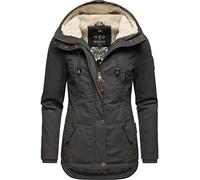 Marikoo Winterjacke »Bikoo« sportliche Damen Outdoor Baumwolljacke mit Kapuze, grau