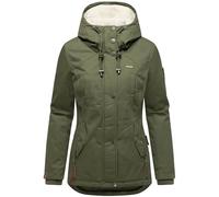 Winterjacke MARIKOO "Bikoo", Damen, Gr. XL (42), grün (helloliv), Oberstoff: 100% Baumwolle, Futter: 100% Polyester, Wattierung: 100% Polyester, Ärmelfutter: 100% Polyester, modisch, figurumspielend h