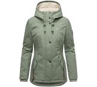 Kurzer Baumwoll-Wintermantel mit Kapuze "Bikoo" Smokey Mint XXL