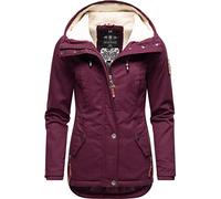 Marikoo Winterjacke »Bikoo« sportliche Damen Outdoor Baumwolljacke mit Kapuze, weinrot