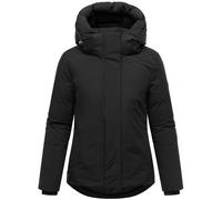 MARIKOO Damen warme Winterjacke mit verstellbarer Kapuze Yeminaa 16 Black Gr. L