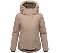 MARIKOO Damen warme Winterjacke mit verstellbarer Kapuze Yeminaa 16 Braun Gr. 3XL