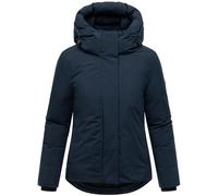 MARIKOO Damen warme Winterjacke mit verstellbarer Kapuze Yeminaa 16 Navy Gr. L