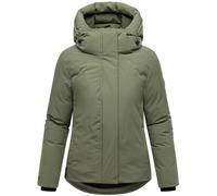 MARIKOO Damen warme Winterjacke mit verstellbarer Kapuze Yeminaa 16 Olive Leaf Gr. L