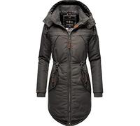 MARIKOO Damen Warmer Winterparka mit Abnehmbarer Kapuze Kamii Anthracite Gr. S