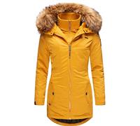 MARIKOO Damen Warmer Winterparka mit Kapuze Sanakoo Yellow Gr. S