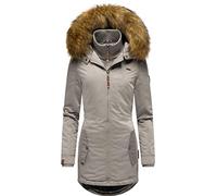 MARIKOO Damen Warmer Winterparka mit Kapuze Sanakoo Zinc Grey Gr. M
