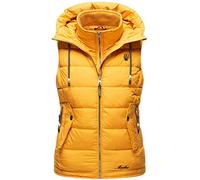 MARIKOO Damen Weste Steppweste gesteppt Frühjahr Übergangsweste B866 [B866-Tais-Gelb-Gr.S]