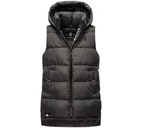 MARIKOO Damen Weste Steppweste gesteppt Frühjahr Übergangsweste B898 [B898-Zarin-Anthrazit-Gr.XS]