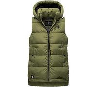 MARIKOO Damen Weste Steppweste gesteppt Frühjahr Übergangsweste B898 [B898-Zarin-Dusty-Olive-Gr.M]