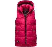 MARIKOO Damen Weste Steppweste gesteppt Frühjahr Übergangsweste B898 [B898-Zarin-Fuchsia-Gr.M]