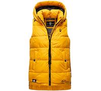 MARIKOO Damen Weste Steppweste gesteppt Frühjahr Übergangsweste B898 [B898-Zarin-Gelb-Gr.XS]