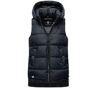 MARIKOO Damen Weste Steppweste gesteppt Frühjahr Übergangsweste B898 [B898-Zarin-Navy-Gr.M]
