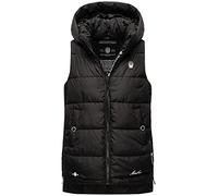 MARIKOO Damen Weste Steppweste gesteppt Frühjahr Übergangsweste B898 [B898-Zarin-Schwarz-Gr.M]