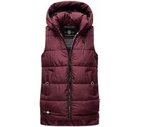 MARIKOO Damen Weste Steppweste gesteppt Frühjahr Übergangsweste B898 [B898-Zarin-Weinrot-Gr.XXL]