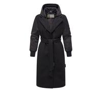 Marikoo Damen Wickelmantel mit Kapuze & Gürtel - Modell Tjadee 2XL