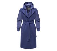 Marikoo Damen Wickelmantel mit Kapuze & Gürtel - Modell Tjadee 2XL