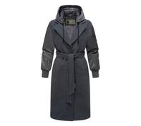 Marikoo Damen Wickelmantel mit Kapuze & Gürtel - Modell Tjadee L