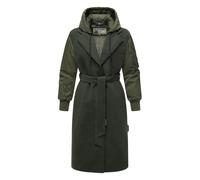 Marikoo Damen Wickelmantel mit Kapuze & Gürtel - Modell Tjadee XL