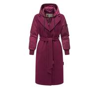 Marikoo Damen Wickelmantel mit Kapuze & Gürtel - Modell Tjadee XS