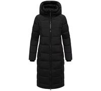 MARIKOO Damen Winter Jacke Stepp Parka Mantel Anorak Winterjacke warm gefüttert Hoher Rippstrickkragen Kapuze Lanitaa XS - 6XL (DE/NL/SE/PL, Alphanumerisch, XL, Regular, Regular, Schwarz)