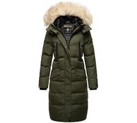 MARIKOO Damen Winter Jacke Stepp Parka Mantel Winterjacke warm gefüttert Kunstpelz Schneesternchen XS-XXL