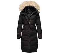 MARIKOO Damen Winter Jacke Stepp Parka Mantel Winterjacke warm gefüttert Kunstpelz Schneesternchen XS-XXL