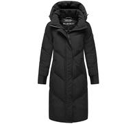 MARIKOO Damen Winter Jacke Steppmantel Parka Mantel Anorak Winterjacke warm gefüttert abnehmbarer Kapuze Teonaa S - 5XL (DE/NL/SE/PL, Alphanumerisch, L, Regular, Regular, Schwarz)