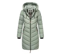 Marikoo Damen Winter Steppjacke - Armasa, lang mit Kapuze & Teddyfell L