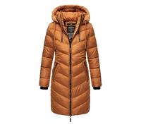 Marikoo Damen Winter Steppjacke - Armasa, lang mit Kapuze & Teddyfell XS