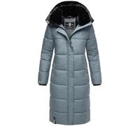 MARIKOO Damen Winter Steppjacke Lang B936 [B936-Relizi-Dusty-Blue-Gr.XL]