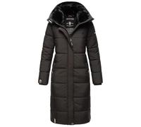 Marikoo Damen Winterjacke - Lange Steppjacke mit abnehmbarer Kapuze L